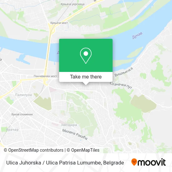 Ulica Juhorska / Ulica Patrisa Lumumbe map
