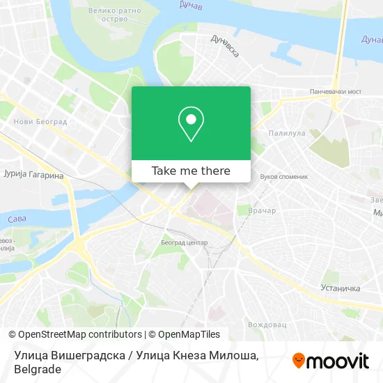 Улица Вишеградска / Улица Кнеза Милоша map