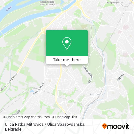 Ulica Ratka Mitrovica / Ulica Spasovdanska map