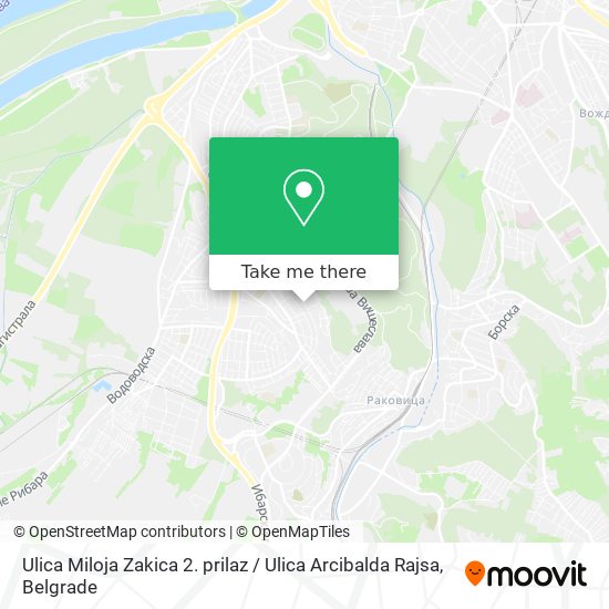 Ulica Miloja Zakica 2. prilaz / Ulica Arcibalda Rajsa map