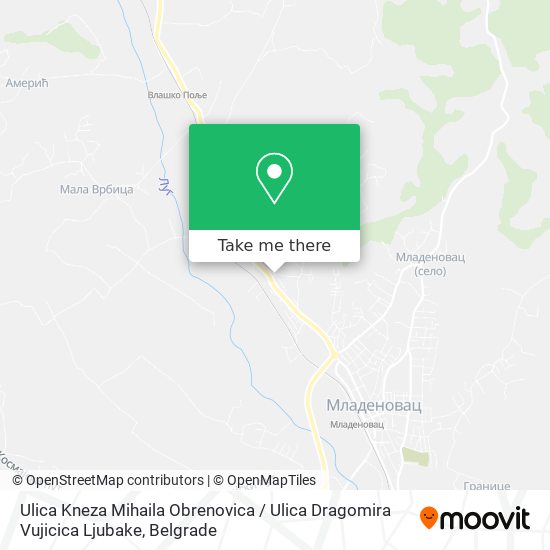 Ulica Kneza Mihaila Obrenovica / Ulica Dragomira Vujicica Ljubake map