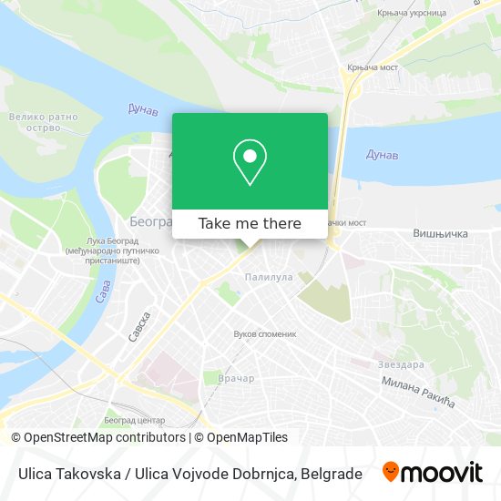 Ulica Takovska / Ulica Vojvode Dobrnjca map