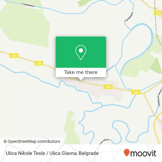 Ulica Nikole Tesle / Ulica Glavna map