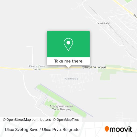 Ulica Svetog Save / Ulica Prva map