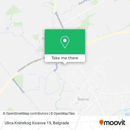 Ulica Kninskog Kosova 19 map