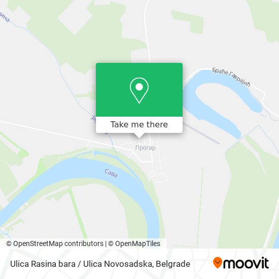 Ulica Rasina bara / Ulica Novosadska map