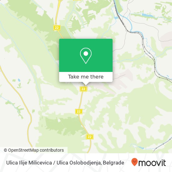 Ulica Ilije Milicevica / Ulica Oslobodjenja map