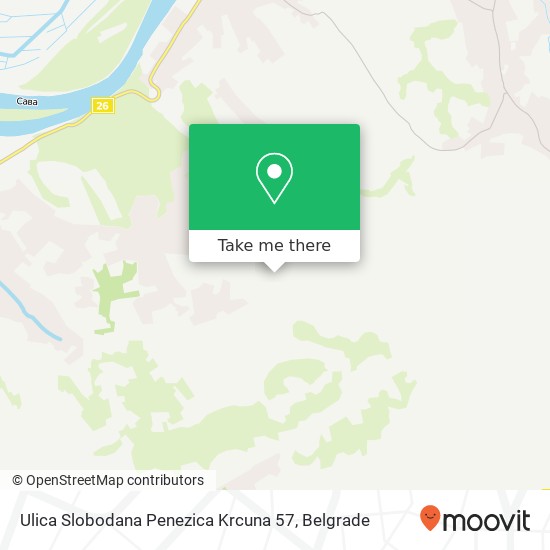 Ulica Slobodana Penezica Krcuna 57 map