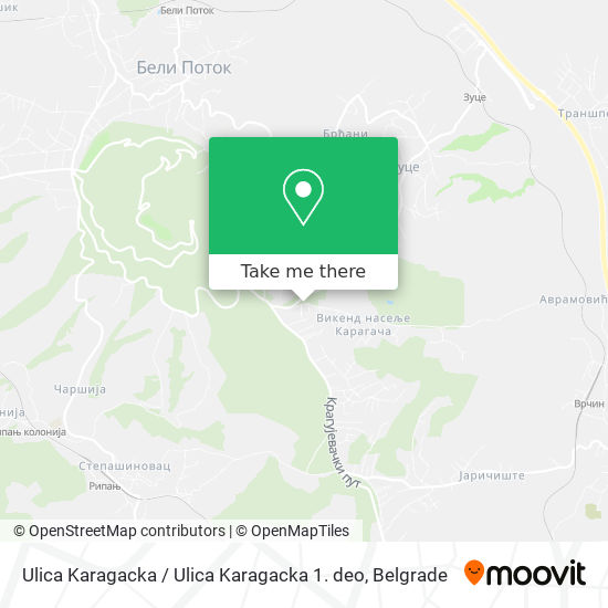 Ulica Karagacka / Ulica Karagacka 1. deo map