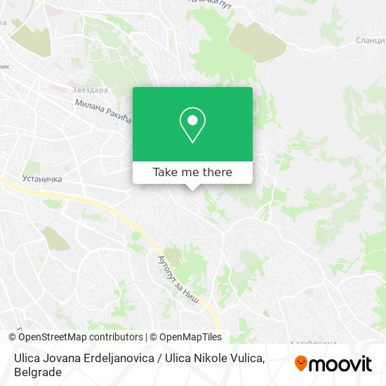 Ulica Jovana Erdeljanovica / Ulica Nikole Vulica map