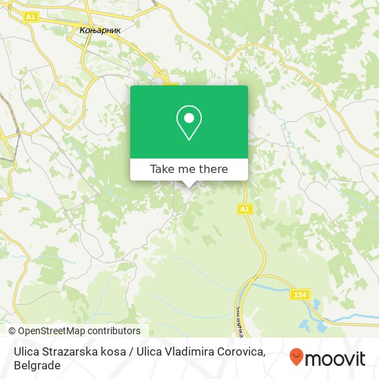 Ulica Strazarska kosa / Ulica Vladimira Corovica map