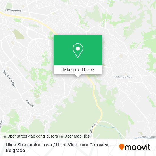 Ulica Strazarska kosa / Ulica Vladimira Corovica map