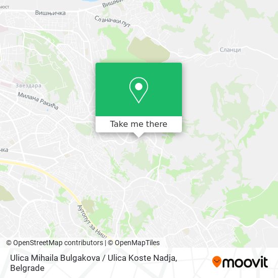 Ulica Mihaila Bulgakova / Ulica Koste Nadja map