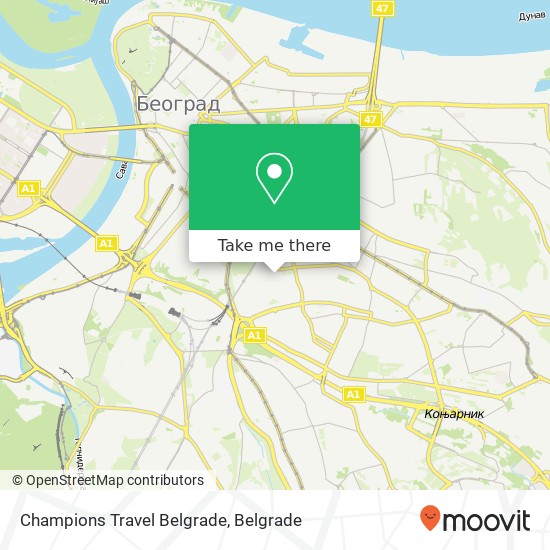 Champions Travel Belgrade map