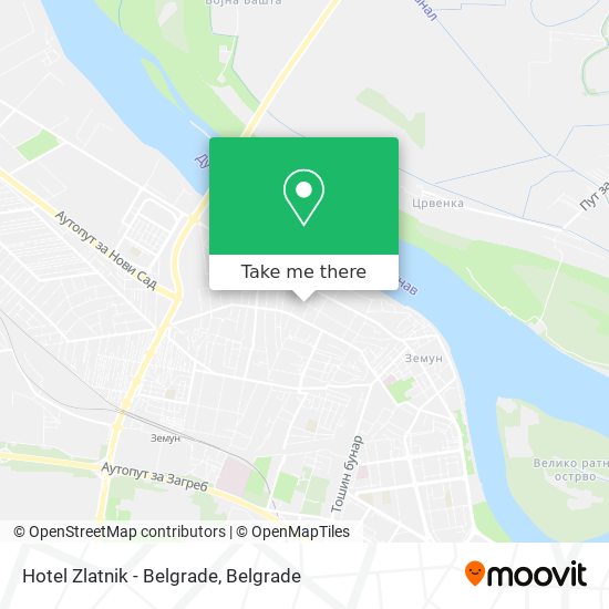 Hotel Zlatnik - Belgrade map