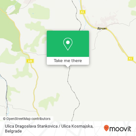 Ulica Dragoslava Stankovica / Ulica Kosmajska map