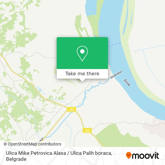 Ulica Mike Petrovica Alasa / Ulica Palih boraca map