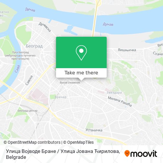 Улица Војводе Бране / Улица Јована Ћирилова map