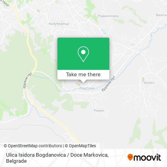 Ulica Isidora Bogdanovica / Doce Markovica map