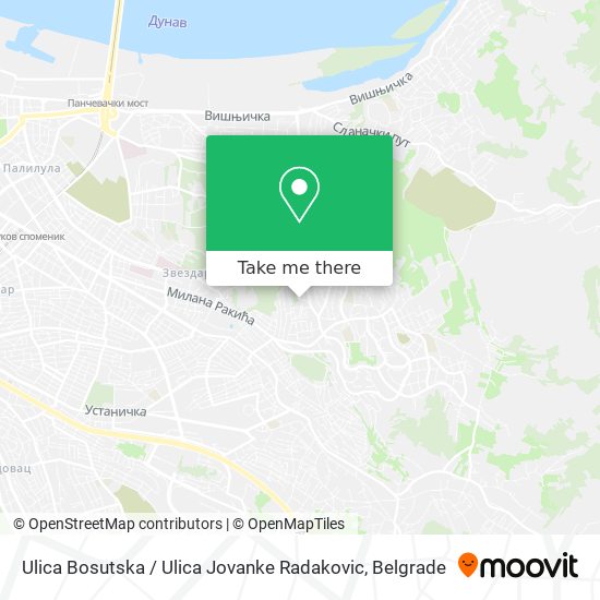 Ulica Bosutska / Ulica Jovanke Radakovic map