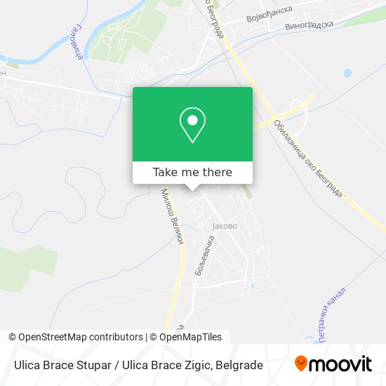 Ulica Brace Stupar / Ulica Brace Zigic map