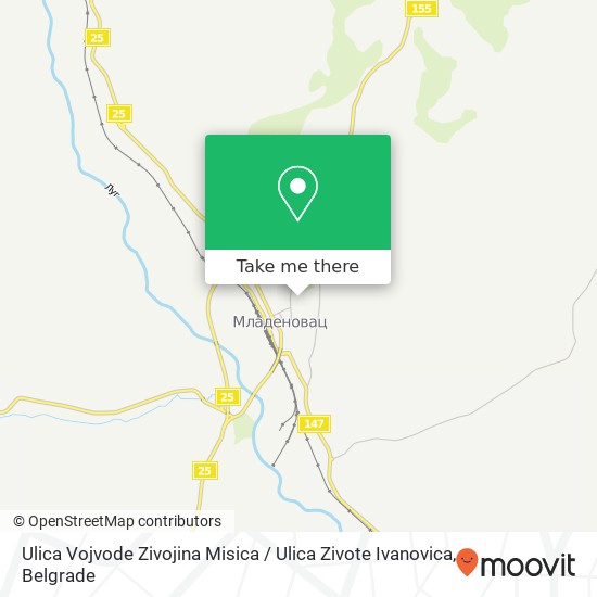 Ulica Vojvode Zivojina Misica / Ulica Zivote Ivanovica map