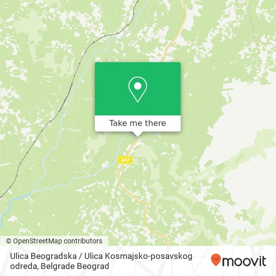 Ulica Beogradska / Ulica Kosmajsko-posavskog odreda map