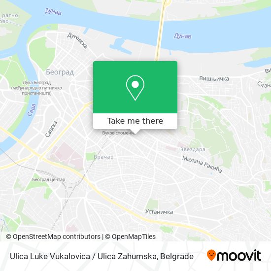 Ulica Luke Vukalovica / Ulica Zahumska map