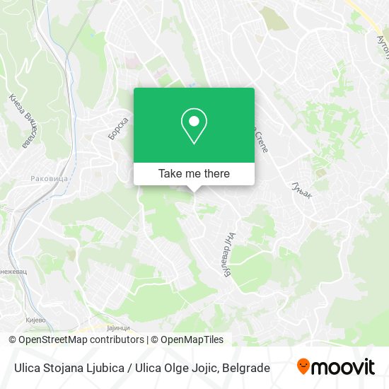 Ulica Stojana Ljubica / Ulica Olge Jojic map