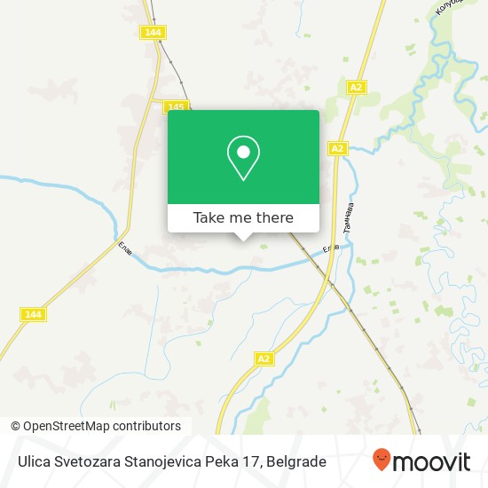 Ulica Svetozara Stanojevica Peka 17 map