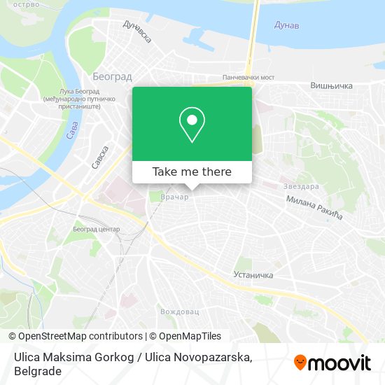 Ulica Maksima Gorkog / Ulica Novopazarska map
