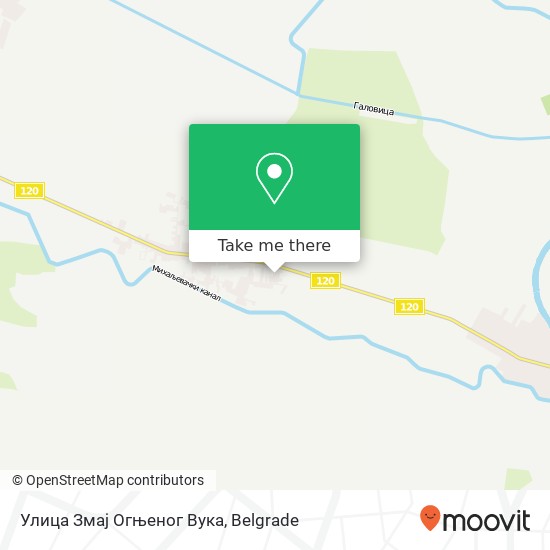 Улица Змај Огњеног Вука map