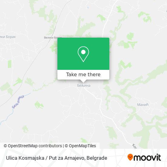 Ulica Kosmajska / Put za Arnajevo map