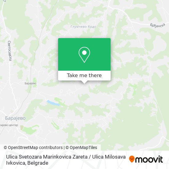 Ulica Svetozara Marinkovica Zareta / Ulica Milosava Ivkovica map