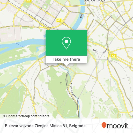 Bulevar vojvode Zivojina Misica 81 map