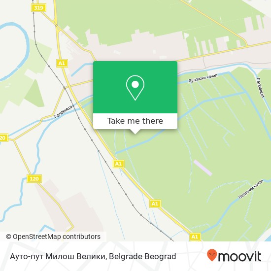 Ауто-пут Милош Велики map