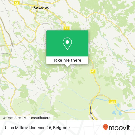 Ulica Mitkov kladenac 26 map