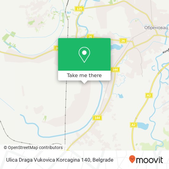 Ulica Draga Vukovica Korcagina 140 map