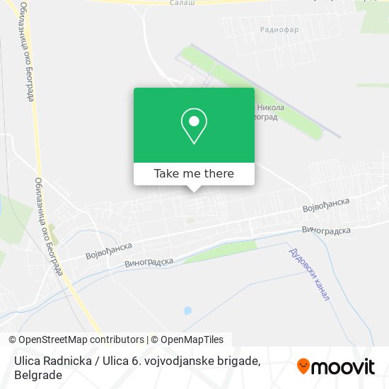 Ulica Radnicka / Ulica 6. vojvodjanske brigade map