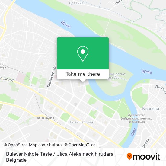 Bulevar Nikole Tesle / Ulica Aleksinackih rudara map