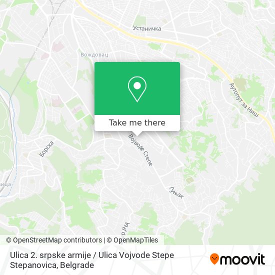 Ulica 2. srpske armije / Ulica Vojvode Stepe Stepanovica map