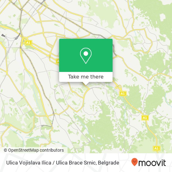 Ulica Vojislava Ilica / Ulica Brace Srnic map