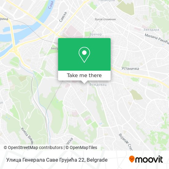 Улица Генерала Саве Грујића 22 map