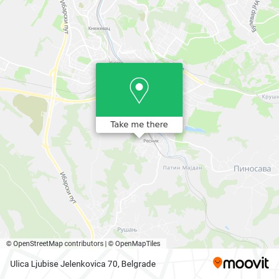 Ulica Ljubise Jelenkovica 70 map