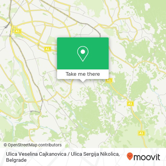 Ulica Veselina Cajkanovica / Ulica Sergija Nikolica map