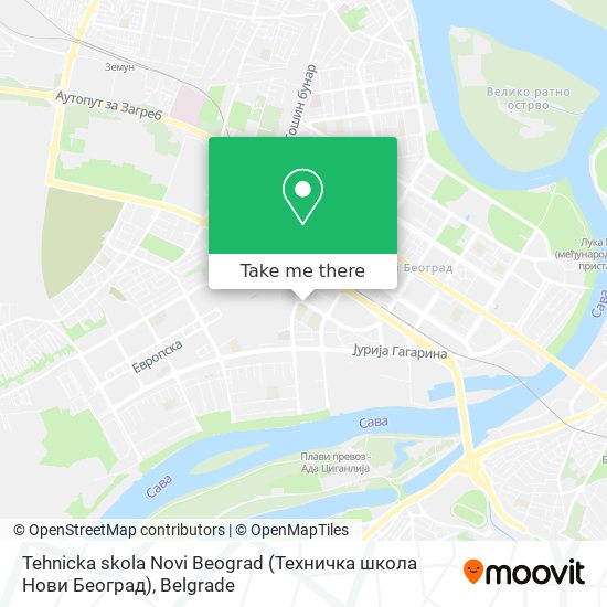 Tehnicka skola Novi Beograd (Техничка школа Нови Београд) map