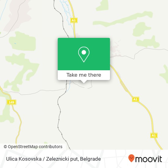 Ulica Kosovska / Zeleznicki put map