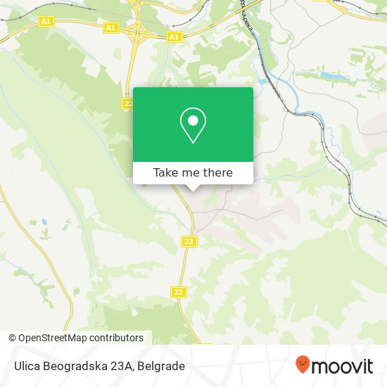 Ulica Beogradska 23А map