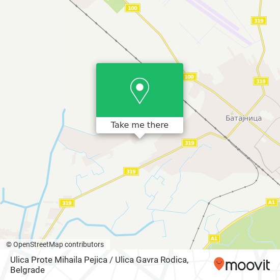 Ulica Prote Mihaila Pejica / Ulica Gavra Rodica map