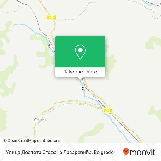 Улица Деспота Стефана Лазаревића map